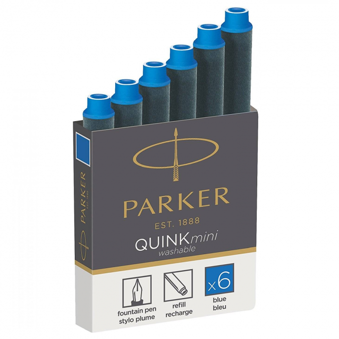 Чернильный мини картридж PARKER ДЛЯ ПЕРЬЕВОЙ РУЧКИ, СИНИЙ 1950409 Чернильный мини картридж PARKER ДЛЯ ПЕРЬЕВОЙ РУЧКИ, СИНИЙ 1950409