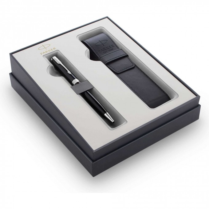 Набор PARKER SONNET GIFT BLACK CT ручка шариковая с чёрным стержнем "M" + чехол для одной ручки 2121993 Набор PARKER SONNET GIFT BLACK CT ручка шариковая с чёрным стержнем "M" + чехол для одной ручки 2121993