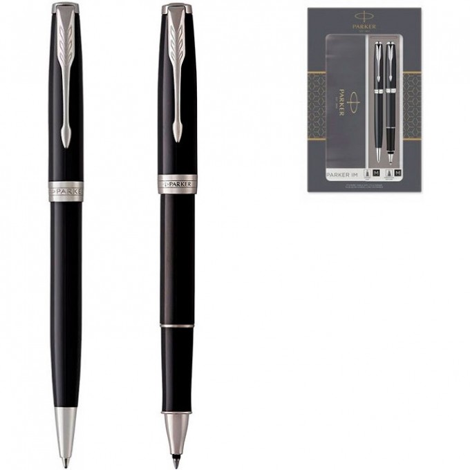 Набор PARKER SONNET LAQBLACK CT роллер и шариковая ручка 2093259 CW2093259 Набор PARKER SONNET LAQBLACK CT роллер и шариковая ручка 2093259 CW2093259