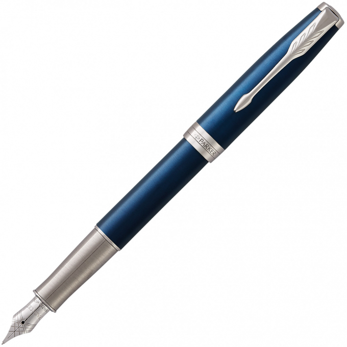 Перьевая ручка PARKER SONNET BLUE LACQUER PT F 1931533 Перьевая ручка PARKER SONNET BLUE LACQUER PT F 1931533