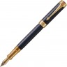 Ручка перьевая PARKER DUOFOLD F307 PRESTIGE CENTENNIAL BLUE CHEVRON GT M золото 18K 1931370