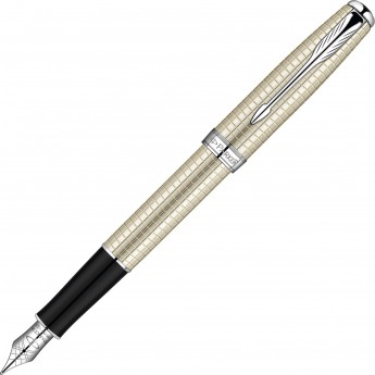 Ручка перьевая PARKER SONNET CISELE DECAL SILVER CT, F