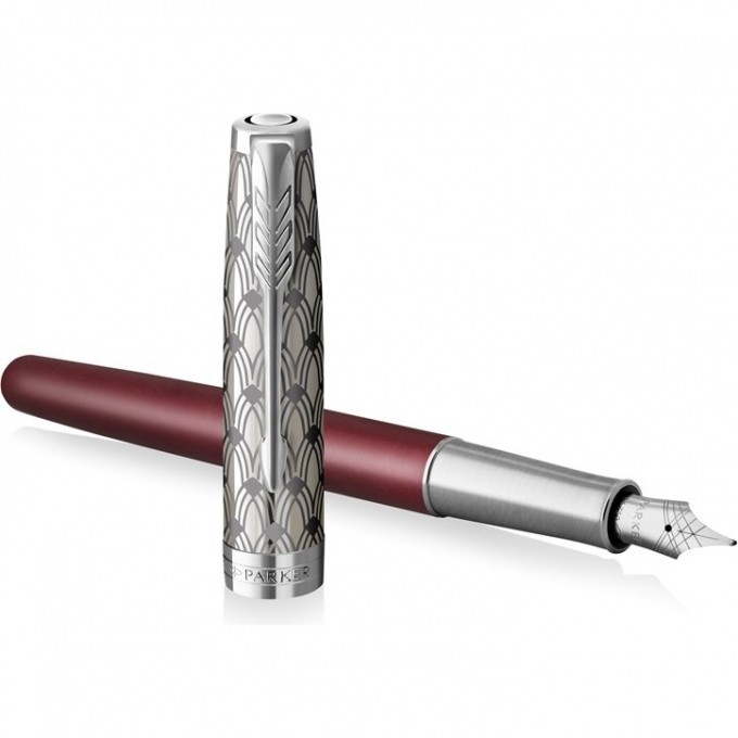 Ручка перьевая PARKER SONNET PREMIUM F537 METAL RED CT F золото 18K 2119650 Ручка перьевая PARKER SONNET PREMIUM F537 METAL RED CT F золото 18K 2119650