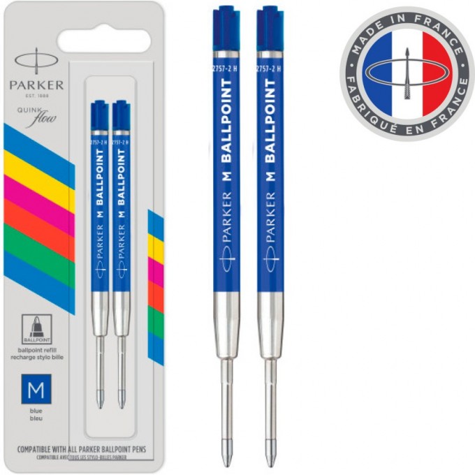 Стержень шариковый PARKER QUINKFLOW BASIC Z09 M 1мм (2шт) CW2166544 Стержень шариковый PARKER QUINKFLOW BASIC Z09 M 1мм (2шт) CW2166544